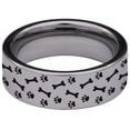 thumbnail image 4 of Dog Bone Tungsten Carbide Ring, 4 of 9