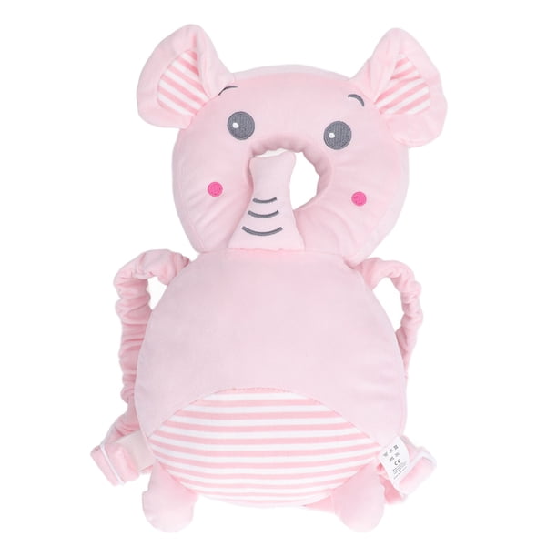 Mochila protectora para la cabeza del andador para bebés, cojín protector para la cabeza, mochila para niños pequeños que caminan y gatean, color rosa