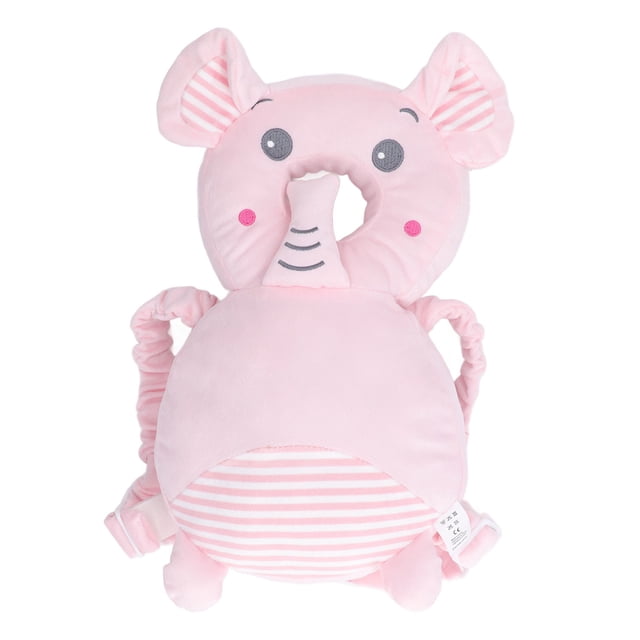 Mochila protectora para la cabeza del andador para bebés, cojín protector para la cabeza, mochila para niños pequeños que caminan y gatean, color rosa