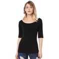 thumbnail image 1 of Día de San Patricio Camiseta Suave De Media Manga Con Cuello Redondo Entallado Para Mujer Negro XXL, 1 of 6