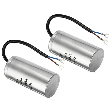 

Uxcell CBB60 335uF Running Capacitor 2pcs AC 450V 2 Wires 50/60Hz Cylinder 105x50mm