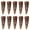 Light coffee, variant on Ywmsfl 10Pcs Sewing Button Double Hole Wood Button Fasteners For Coat Clothing Repair Sewing Tailoring Garment Embellishment