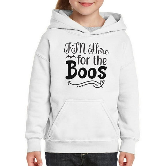 I'm Here For The Boos. Hoodie Juniors -Image by Shutterstock, Small