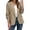 *Khaki, variant on VBVC Women's Ruched 3/4 Sleeve Open Blazer, Solid Color Work Office Blazer For Women, Ladies' Lightweight Business Casual Jacket with Pockets,Black,S-2XL