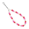 thumbnail image 1 of Funda para teléfono, correa para la muñeca, elegantes llaveros, regalo ideal, lindas correas para amuletos de teléfono. Cuentas en forma de corazón, 1 of 9