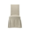 thumbnail image 3 of Acme Faustine Side Chair in Tan Fabric and Salvaged Light Oak Finish Indoor Dining Chairs, 3 of 6