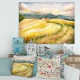 thumbnail image 2 of Designart ' Golden Grass Fields of Tuscany Italy ' Country Canvas Wall Art Print, 2 of 4