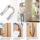 thumbnail image 4 of Cadena de seguridad para puerta Cerradura antirrobo Cerradura de puerta de acero inoxidable Cerradura de puerta corredera Sala de estar con 4 tornillos para puertas de ventana de madera (165 * 123 mm) JM, 4 of 5
