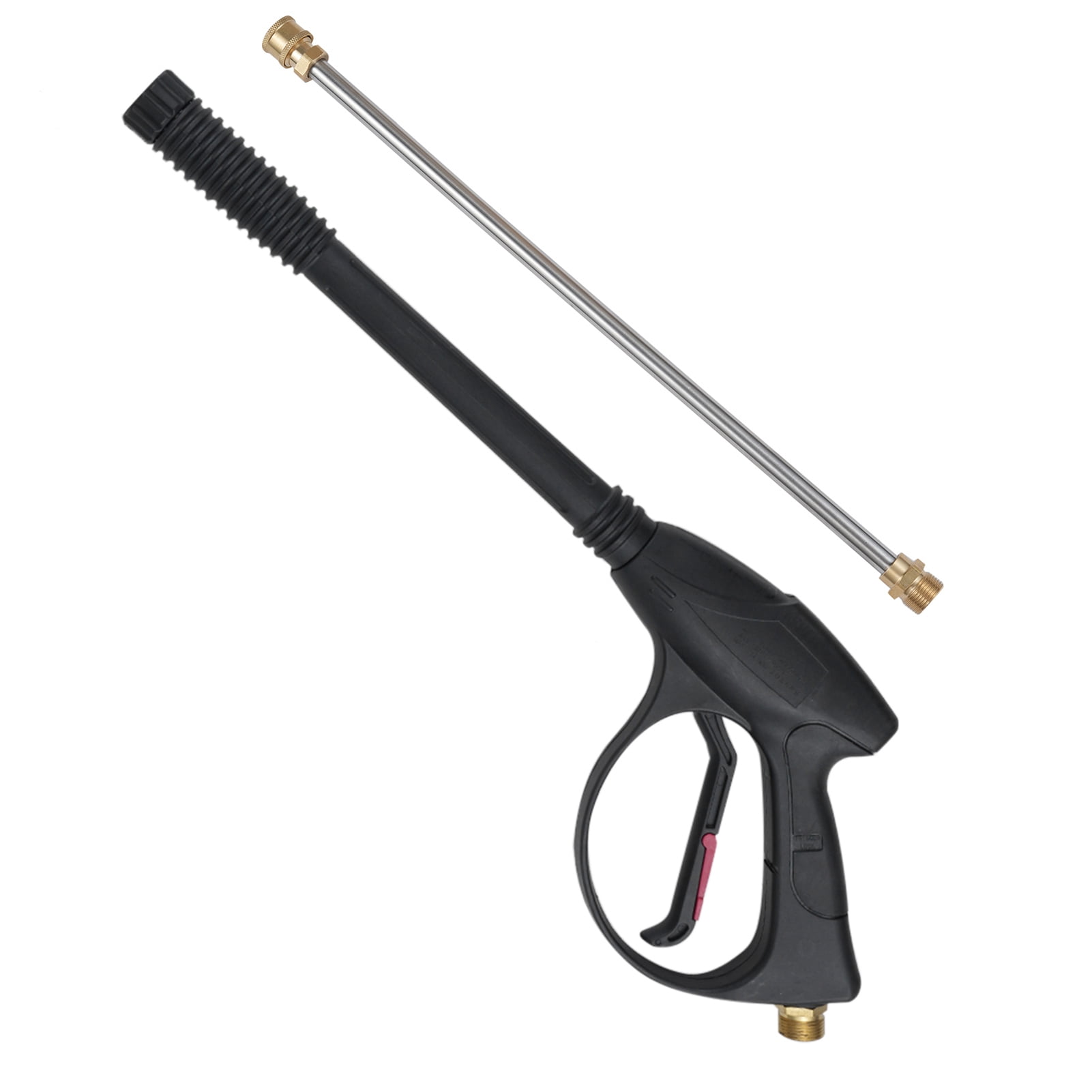 Rupoun Black Pressure Washer Gun Set Maximum 40MPa 5800PSI with 26 Inch / 66.0 cm Extension Wand, M22 Hose Kits, 1/4 Inch Quick Connect, and 5 Color Nozzle Tips for Car Washing and Cleaning