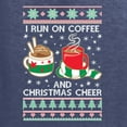 thumbnail image 6 of Wild Bobby, I Run on Coffee and Christmas Cheer Ugly Christmas Sweater Unisex Graphic Hoodie Sweatshirt, Vintage Heather Navy, Small, 6 of 6