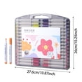thumbnail image 3 of & Craft & Stationery 2ml Marker Set for Art Design and Illustration with Durable Nibs Water-Based Ink Portable Storage 60 Colors in Sleek, 3 of 8