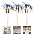 thumbnail image 6 of TAILTOSS 100Pcs Fruit Skewers Sticks for Cake and Dessert Decoration MultiColored Wood Picks, 6 of 8