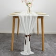 thumbnail image 2 of Famyfamy Wedding Decor Banquet Decoration Tables Runner Chiffon 70x300cm Holiday Party Supplies Solid Color Polyester Fabric, 2 of 15