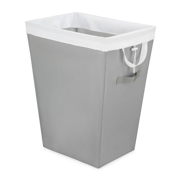 Whitmor Woven Plastic Laundry Basket with Removable Line-1 Pack,Gray