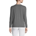 thumbnail image 2 of Lands' End Women's Relaxed Supima Cotton Long Sleeve V-Neck T-Shirt, 2 of 5