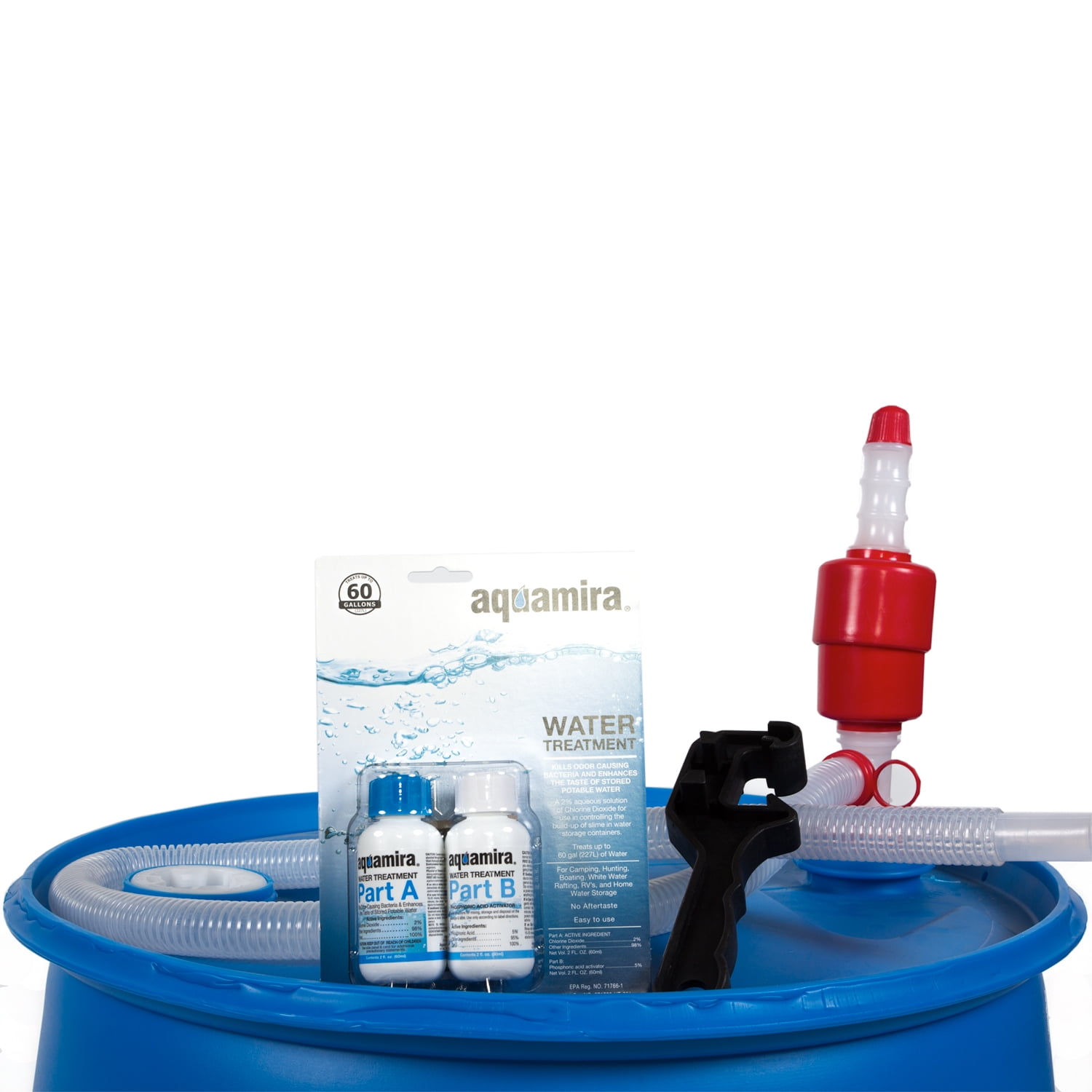 55-Gallon Emergency Water Storage Drum Supply Kit BPA-Free Barrel for