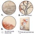 thumbnail image 3 of Designart "Warm Redwood In Red And Beige" Tree Redwood Floater Framed Canvas Wall Art, 3 of 5