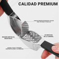 thumbnail image 3 of Prensa de Ajo Ergonómica de Acero Inoxidable con Pelador y Cepillo, Picadora Manual Resistente al Óxido, Fácil de Usar y Limpiar, Ideal para Ajo, Jengibre, 3 of 5