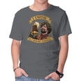 thumbnail image 5 of TeeFury Men’s Graphic T-shirt He Drinks - Beer | Tv Show| Charcoal | Extra Large, 5 of 6