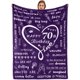 thumbnail image 1 of LHSHID 70th Birthday Gifts for Women/Her/Him Throw Blanket Happy 70th Birthday Gifts Blanket Super Soft Flannel Throw Blanket Best Birthday Gifts Ideas Blanket Birthday Decorations 50x60in, 1 of 6
