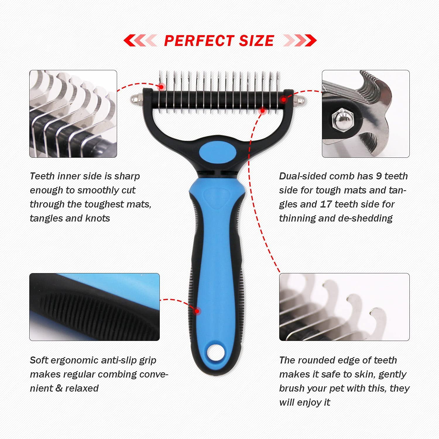 Dog grooming rake comb best sale