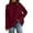 Wine Red, variant on PRETTYGARDEN Womens Fall Casual Long Sleeve Tops Loose Mock Neck Drop Shoulder Knit Going Out Pullover Sweaters