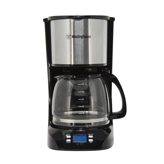 Cafetera Westinghouse de 220 voltios y 12 tazas Cafetera programable digital de 220 voltios y 240 voltios Filtro permanente y placa calefactora (NO PARA USO EN EE. UU.)