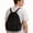 black, variant on Unisex Solid Drawstring Backpack - Simple High-Style Large Capacity Bag for School, Work & Couple Outings (Black/Off-White/Khaki/Blue)