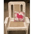 thumbnail image 2 of Sheep Shabby Chic Pink Roses Fabric Decorative Pillow, 2 of 2