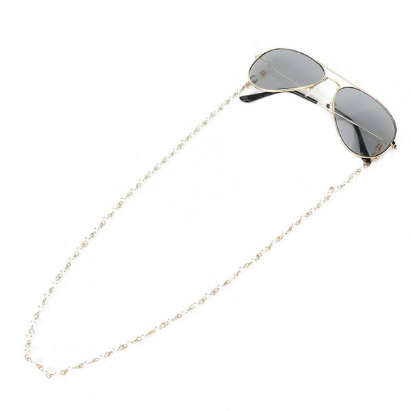 Moda Con Cuentas, Perlas De Imitación Blancas, Gafas De Sol Con Cuentas, Gafas De Lectura, Cadena Para Hombres Y Mujeres