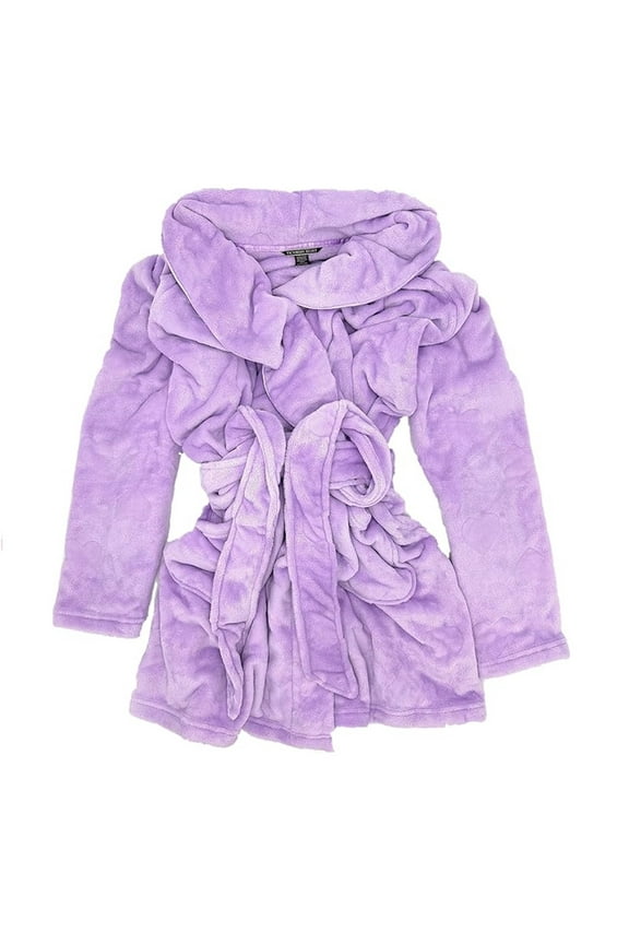 Women's Short Cozy Plush Robe Lavender Size M/L NWT