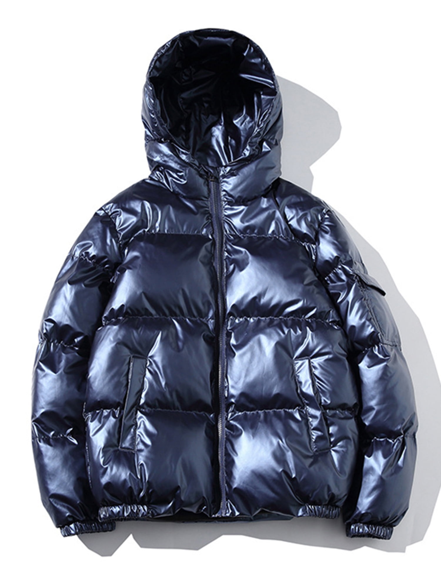 Glossy black bubble coat Clearance