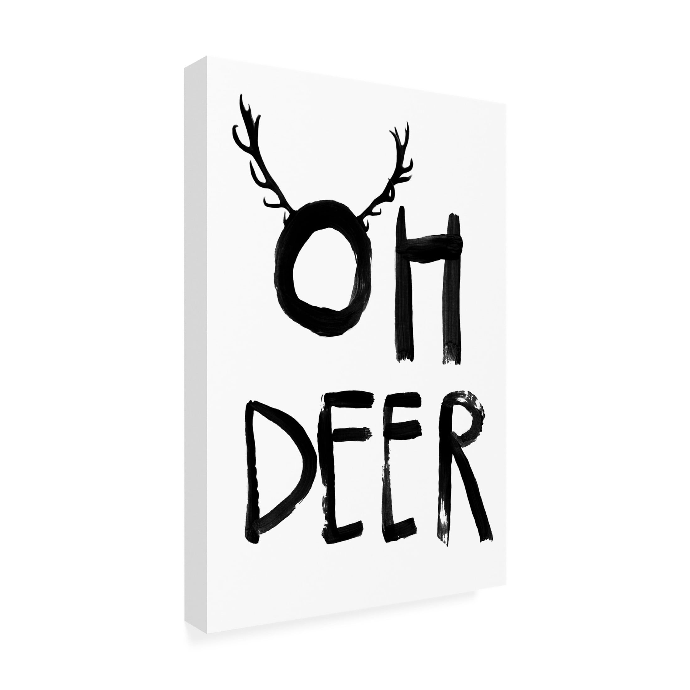 Canvas Wall Art - Treechild 'Oh Deer' Wall Art for Living Room, Bedroom, or Office D?cor by Trademark Fine Art - 12 x 19 Inches