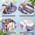 thumbnail image 4 of Purple Theme He is Risen Banner White Butterflies Resurrection Display Lily Flowers Wooden Cross Jesus Backdrop for Easter Celebration Church Service Religious Gathering, 4 of 9