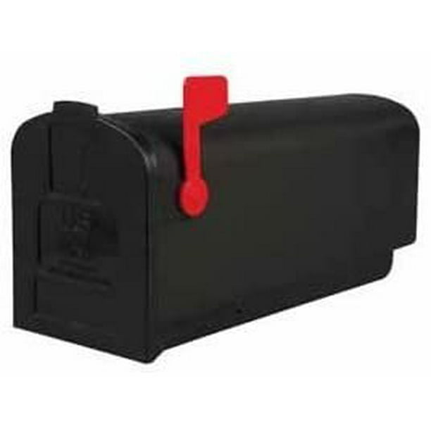 Solar Group PL10B Plastic Rural Black Mailbox