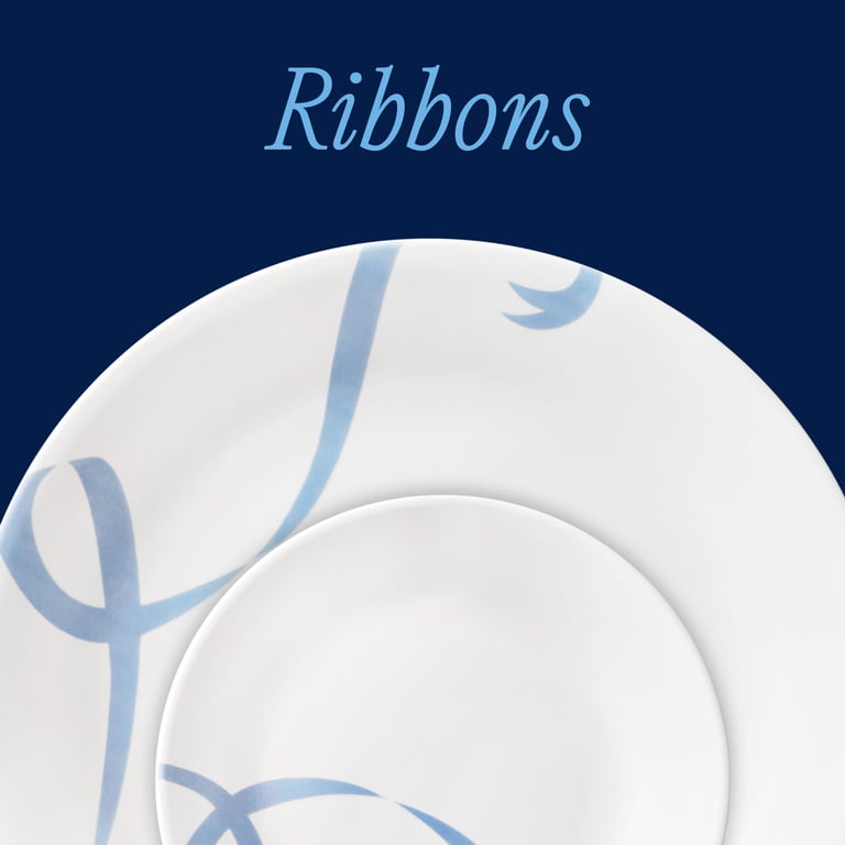 Blue Ribbons Glass Dinnerware Set, Service for 4 photo 2