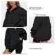 thumbnail image 5 of Sudadera con capucha para mujer, sudadera con media cremallera, forro polar acanalado, sudadera holgada, estética elegante, 5 of 6