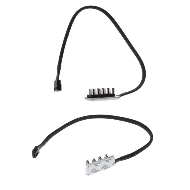 Estuche de 4 Vías + 5 Vías Refrigerador de PC Cable de Alimentación Del Ventilador de Enfriamiento Macarena PWM Splitter Hub 5 Vías
