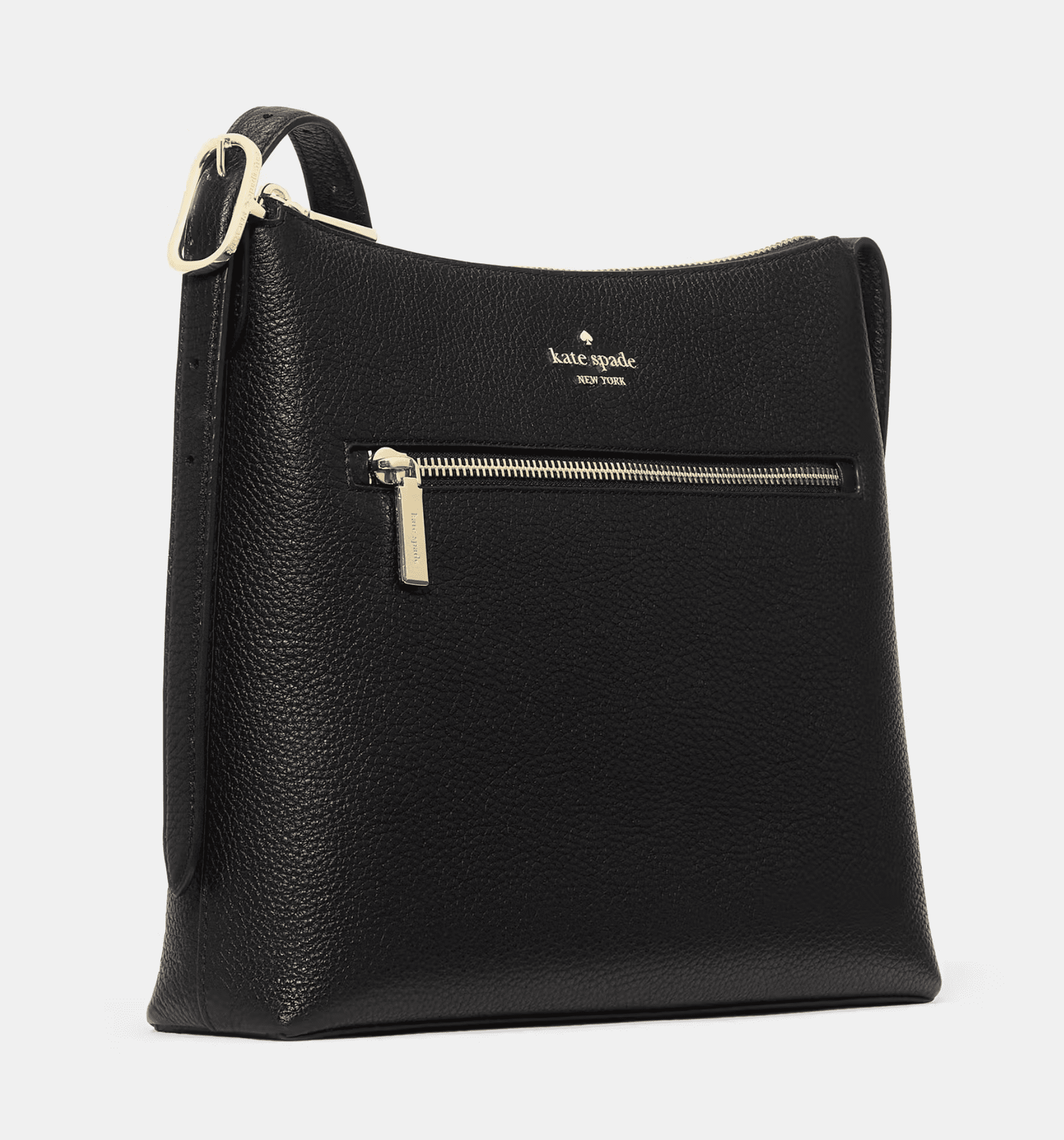 Kate Spade New York 454 Large Swingpack Buckle Crossbody Bag KM715 – Pebbled Leather Designer Purse with Zip Closure & Adjustable Strap, Fits Large iPad