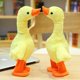 thumbnail image 2 of CHAO Pato de peluche amarillo de peluche, pequeño pato amarillo eléctrico que grita, bailando, caminando, cantando, muñeco de pato, regalo de juguetes de peluche divertidos, 2 of 5