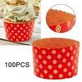 thumbnail image 6 of deevoka 100 Pieces Bread Baking Cup Paper Baking Pans for Engagement Party Christmas 13.5cmx9.5cm, 6 of 9