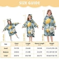 thumbnail image 4 of FORMRS Wearable Blanket Hoodie with Sleeves for Kids Cozy Flannel Sweatshirt, Lemon Pattern, 4 of 7