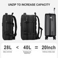 thumbnail image 5 of Mochila de viaje expandible para hombre, de 17 pulgadas, para ordenador portátil, de negocios, con carga USB, resistente al agua, de gran capacidad, para equipaje escolar XA 334C, 5 of 5