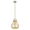 thumbnail image 6 of 410-1SM-BB-G410-10ME Innovations Lighting Newton Sphere - 1 Light Stem Hung Mini Pendant-13.38 Inch Tall and 10 Inch Wide-Brushed Brass Finish-Mercury, 6 of 6