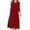 Red, variant on YanHoo 3/4 Sleeve Dresses for Women Casual Round Neck Tunic Dress Pullover Maxi Dress 2024 Summer Solid Beach Long Dresses for Ladies