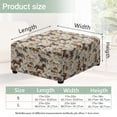 thumbnail image 7 of Xoenoiee Horse Print Ottoman Cover, Stretch Square Velvet Ottoman Slipcovers Foot Stool Cover for Living Room, Folding Storage Furniture Protector with Elastic Bottom, Machine Washable, S, 7 of 7