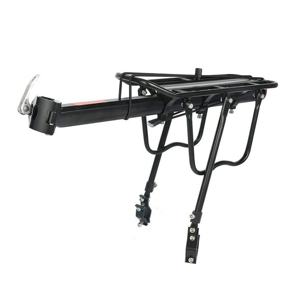 OAVQHLG3B Rear Bike Rack Bicycle Cargo Rack Quick Release Adjus-table Alloy Bicycle Carrier Easy To Install Black