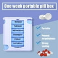thumbnail image 3 of Wish Pill Box Medicine Storage Box Medicines Container Portable Organizer Gaskets Dispensing Box 28 Grids Healthcare Aid, 3 of 5