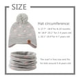 thumbnail image 6 of Baby Knitted Hat Scarf Set Winter Warm Toddler Boys Beanie Fleece Lining Kids Girls Hat with Pompom(Gray Hat+Scarf,L), 6 of 6