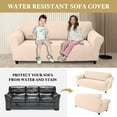 thumbnail image 4 of Sanmadrola Couch Cover Water Resistant Stretch Sofa Slipcover Jacquard Furniture Protector for Kids Pets Dog Cat, Camel, Chair, 4 of 10